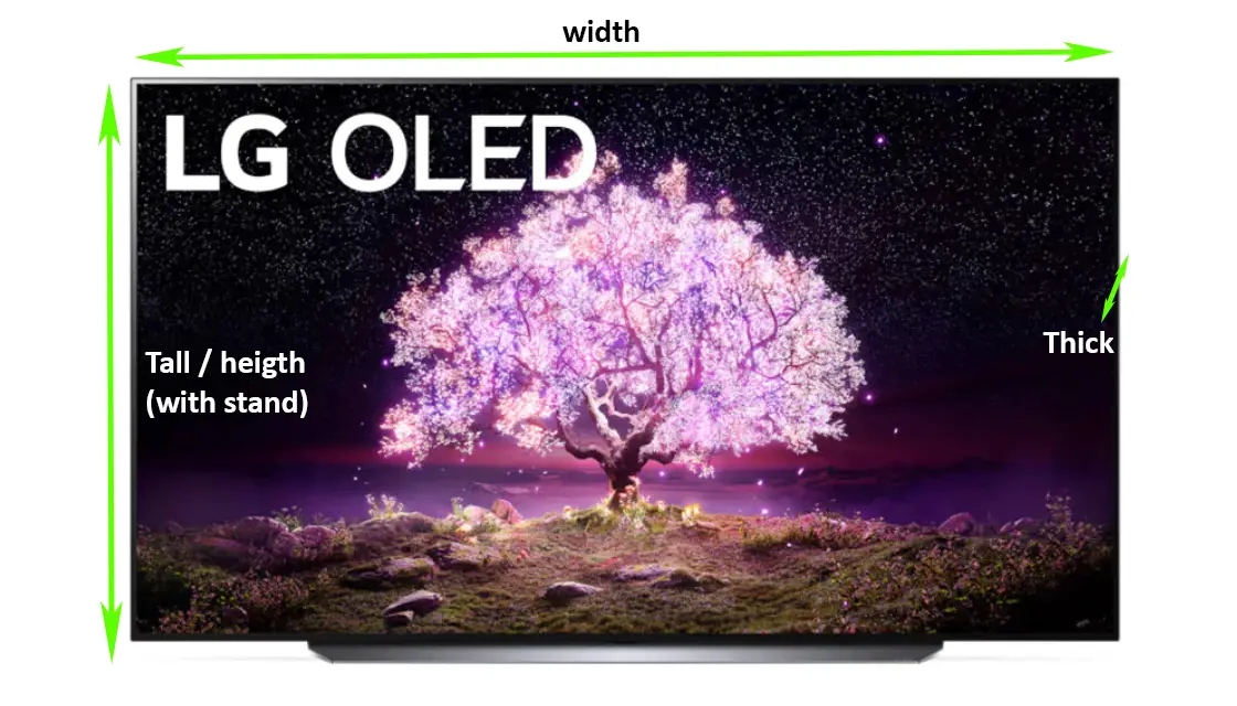 How wide is LG TV? [230+ Models with visual Comparison] - fixdab